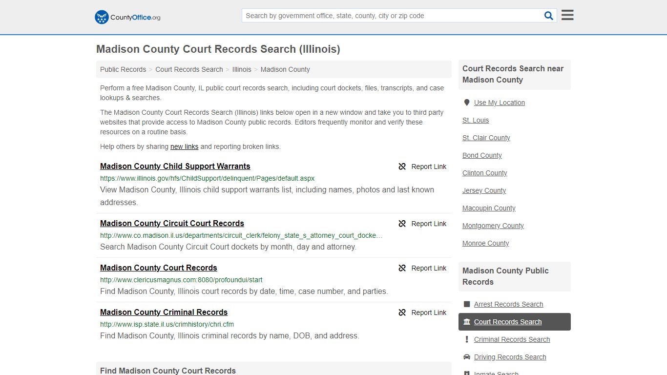 Court Records Search - Madison County, IL (Adoptions ...
